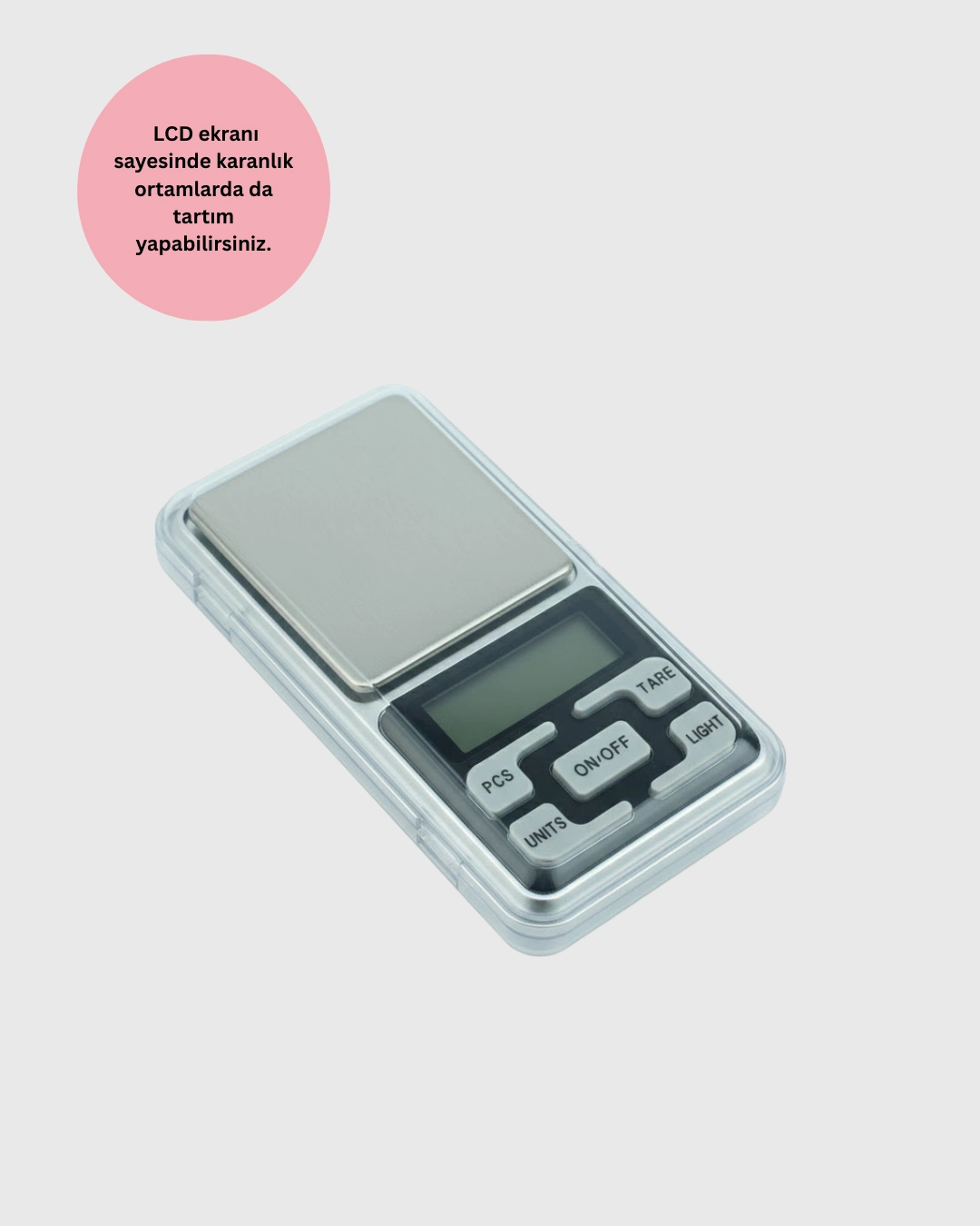 300 Gr Hassas Cep Terazisi Mavi Işıklı Lcd Ekranlı ( Lisinya )