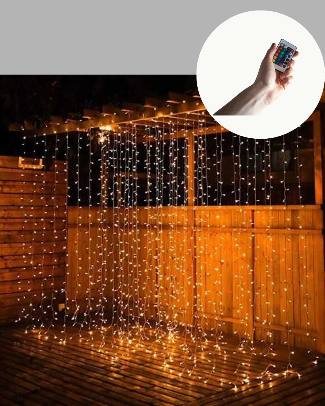 300 Led Perde Işık – Sıcak Beyaz Dekoratif Aydınlatma ( Lisinya )