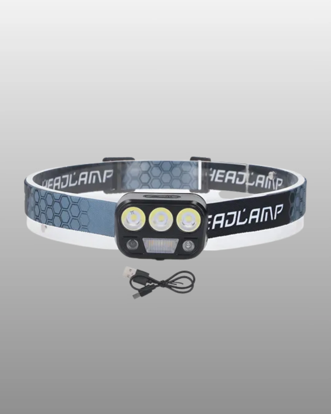 300 Lümen Sensörlü Led Kafa Lambası Usb Şarjlı Sos Modlu ( Lisinya )