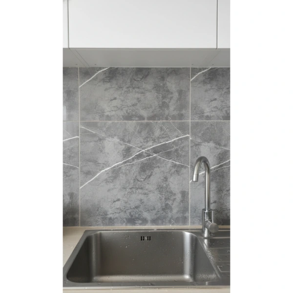 30x30 Antrasit Mermer Desenli Duvar Sticker ( Lisinya )