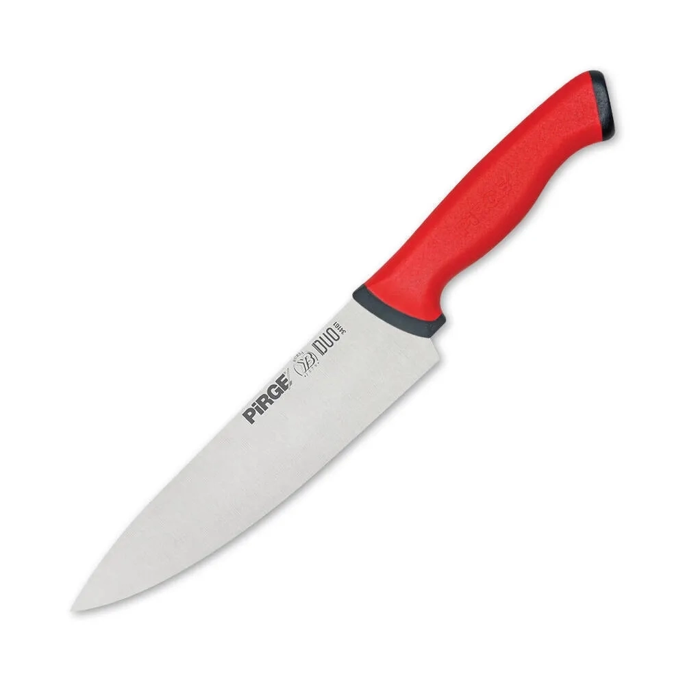 34161 Duo Şef Bıçağı 21 Cm - Kırmızı Kaymaz Sap ( Lisinya ) 34161 Duo Şef Bıçağı 21 Cm - Kırmızı Kaymaz Sap ( Lisinya )