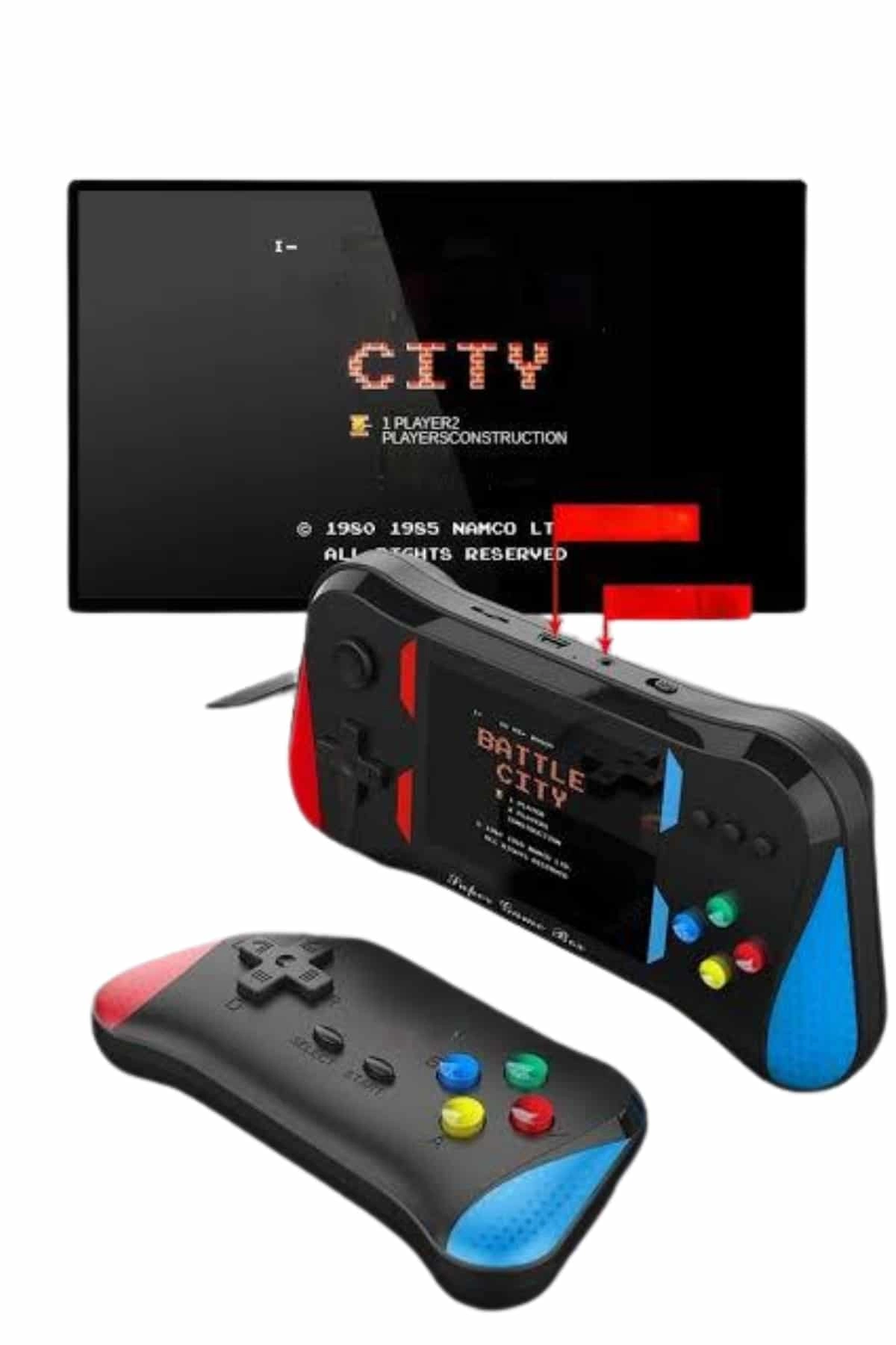 3.5 İnç 500 Klasik Retro Oyun Yüklü Kollu Oyun Konsolu ( Lisinya )