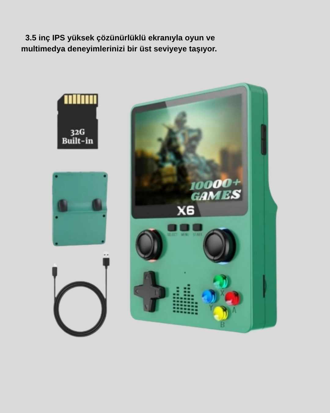 3.5 İnç Ips Ekranlı Taşınabilir Oyun Konsolu Ergonomik Çift Tetikli ( Lisinya ) 3.5 İnç Ips Ekranlı Taşınabilir Oyun Konsolu Ergonomik Çift Tetikli ( Lisinya )