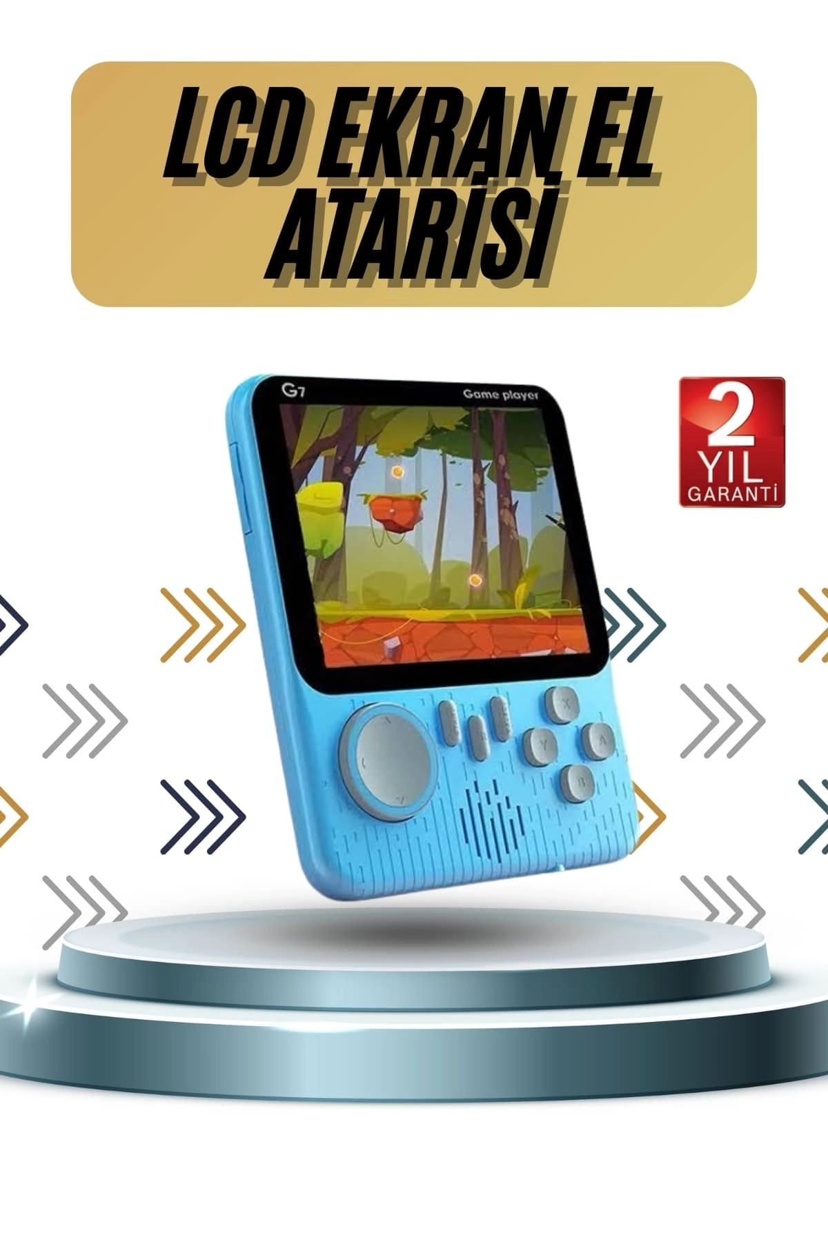 3.5 İnç Mini Atari Taşınabilir Oyun Konsolu 666 Adet Retro Oyun ( Lisinya )