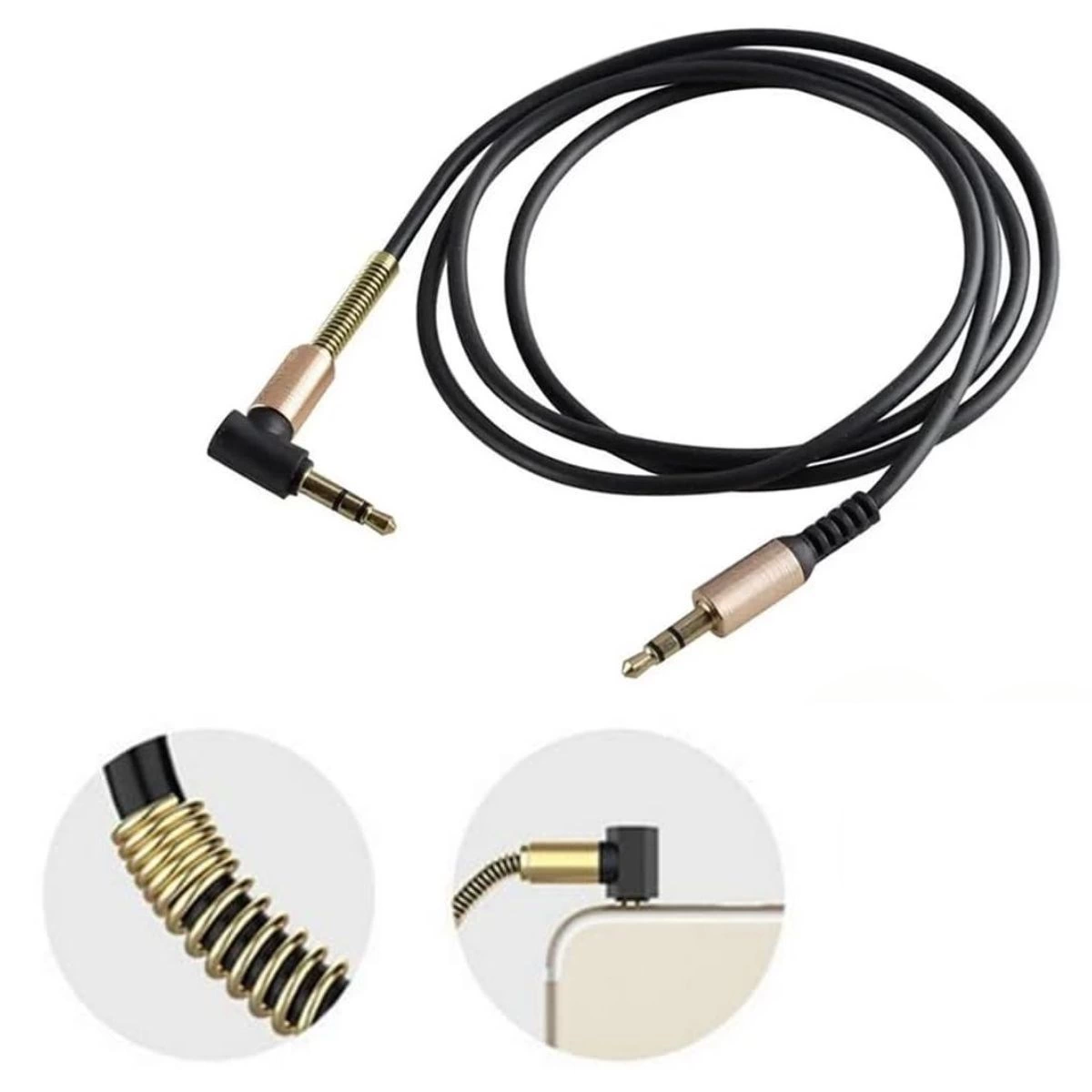 3.5mm Aux Kablosu Jak Erkek Erkek L Tipi 1 Metre Ses Aktarım Kablosu ( Lisinya ) 3.5mm Aux Kablosu Jak Erkek Erkek L Tipi 1 Metre Ses Aktarım Kablosu ( Lisinya )