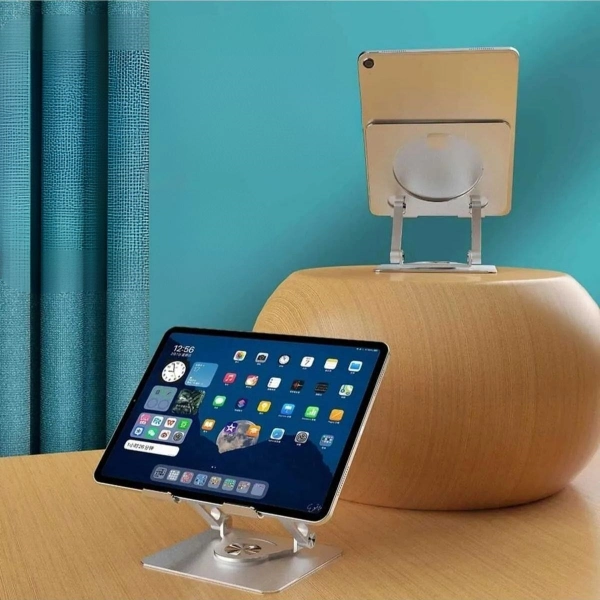 360 Derece Dönebilen Yükseltilmiş Masaüstü Ayarlanabilir Metal Tablet Standı ( Lisinya )