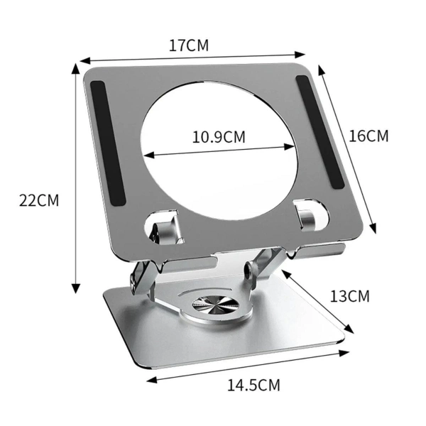 360 Derece Dönebilen Yükseltilmiş Masaüstü Ayarlanabilir Metal Tablet Standı ( Lisinya )