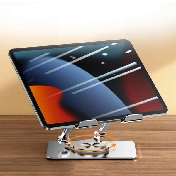 360 Derece Dönebilen Yükseltilmiş Masaüstü Ayarlanabilir Metal Tablet Standı ( Lisinya )
