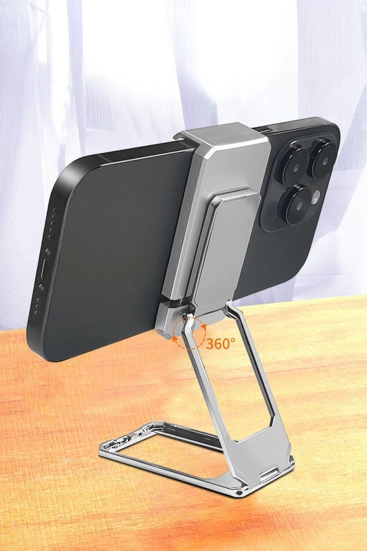 360 Derece Dönen Tüm Telefon Tipleri İle Uyumlu Metal Telefon Standı Braket ( Lisinya ) 360 Derece Dönen Tüm Telefon Tipleri İle Uyumlu Metal Telefon Standı Braket ( Lisinya )