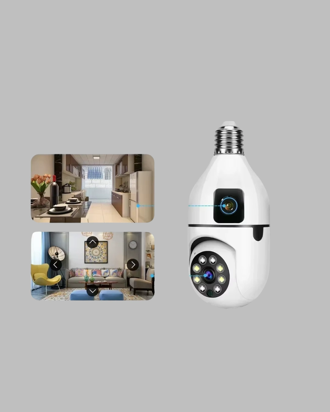 360 Derece Panoramik Kablosuz Kamera – Full Hd Ev Güvenlik Sistemi ( Lisinya )