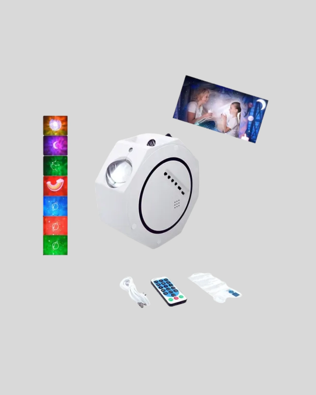 360° Döndürülebilir Yıldızlı Gökyüzü Projeksiyon Gece Lambası ( Lisinya )