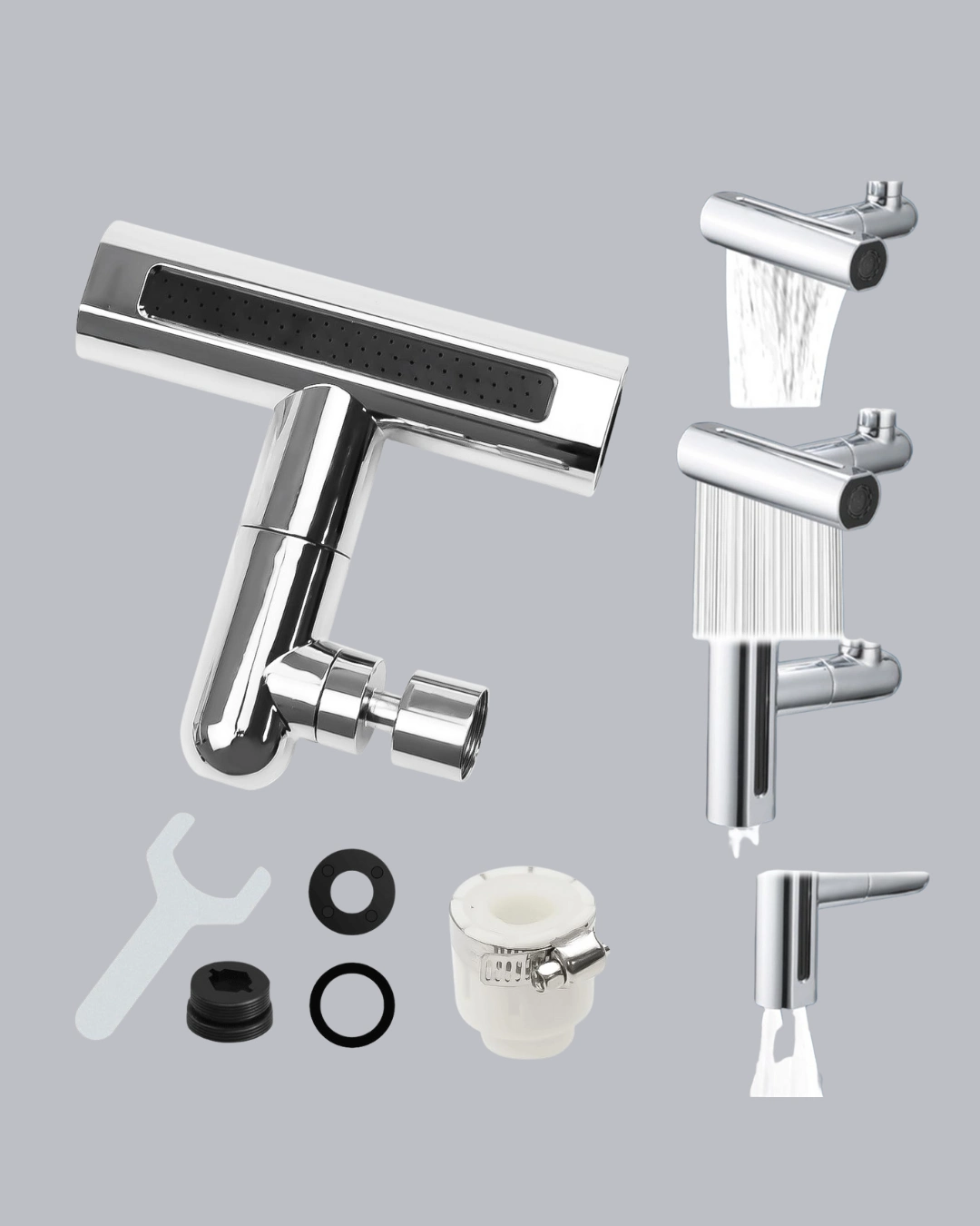 360° Dönebilen Musluk Başlığı 4 Fonksiyonlu Su Tasarruflu Ve Dayanıklı ( Lisinya )