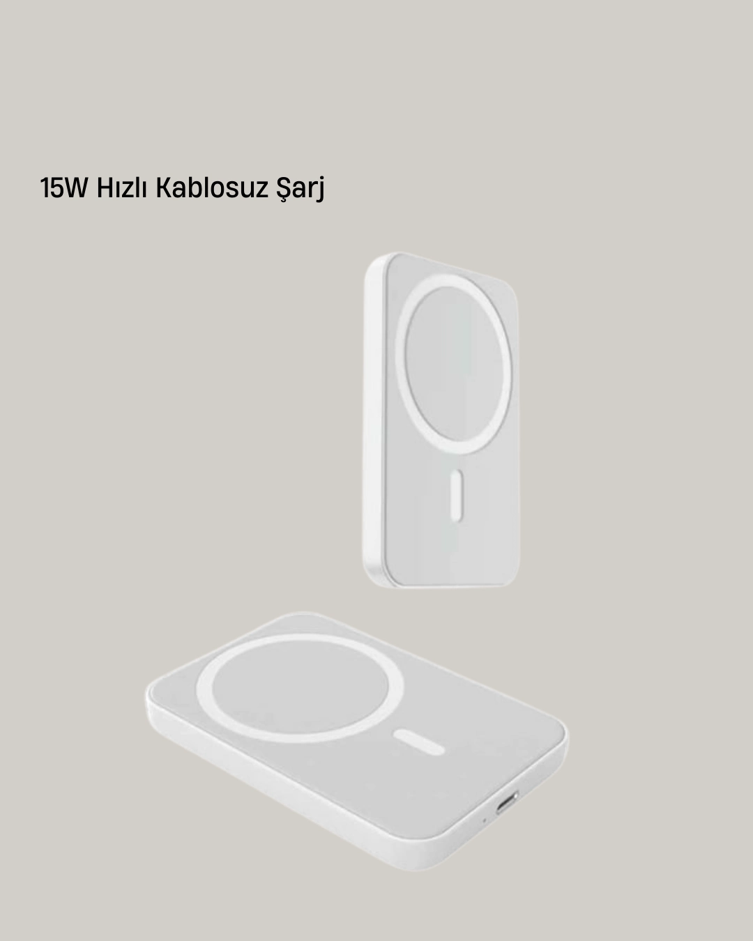 360° Döner Başlıklı Magsafe Araç Telefon Tutucu 15w Güvenli Kablosuz Şarj ( Lisinya )