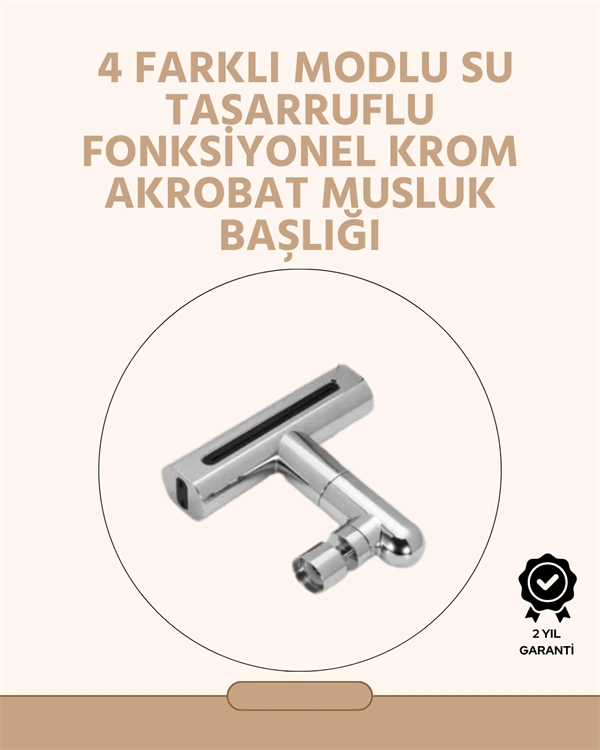 360° Dönüşlü Su Akışı Başlığı | 4'ü 1 Arada Kullanım ( Lisinya ) 360° Dönüşlü Su Akışı Başlığı | 4'ü 1 Arada Kullanım ( Lisinya )