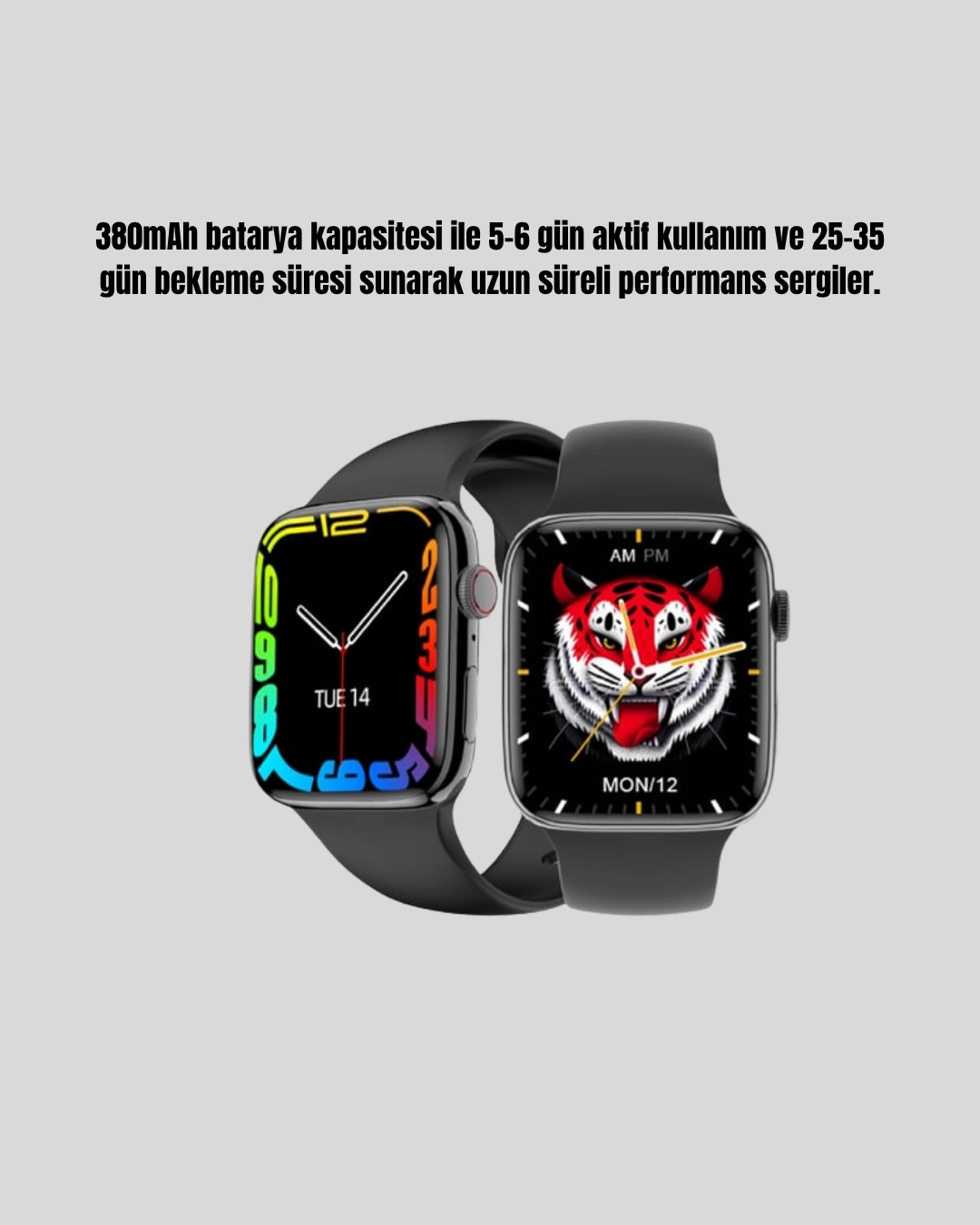 380mah Bataryalı Akıllı Saat – Arama, Bildirim, Aod Ekran Ve Uzun Pil Ömrü ( Lisinya )