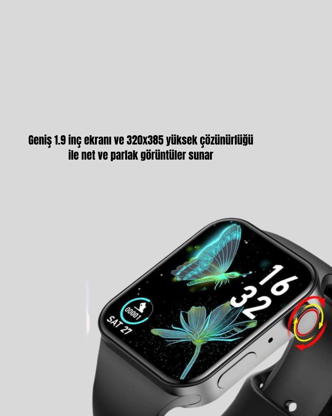 380mah Bataryalı Akıllı Saat – Arama, Bildirim, Aod Ekran Ve Uzun Pil Ömrü ( Lisinya )