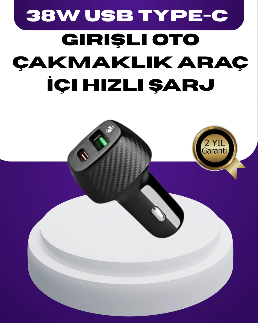 38w Çift Çıkışlı Araç Şarj Cihazı – Type-c Ve Usb Pd Destekli ( Lisinya ) 38w Çift Çıkışlı Araç Şarj Cihazı – Type-c Ve Usb Pd Destekli ( Lisinya )