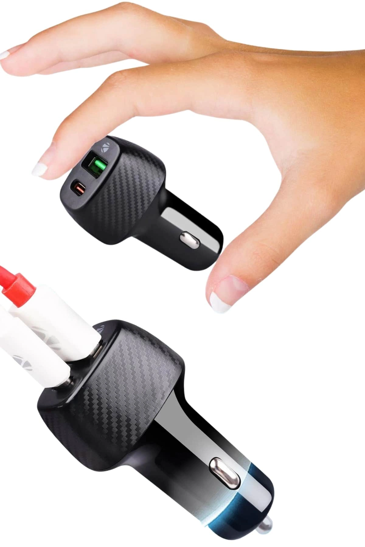 38w Usb Type-c Girişli Oto Çakmaklık Araç İçi Hızlı Şarj Çakmaklık Şarj Aleti ( Lisinya )