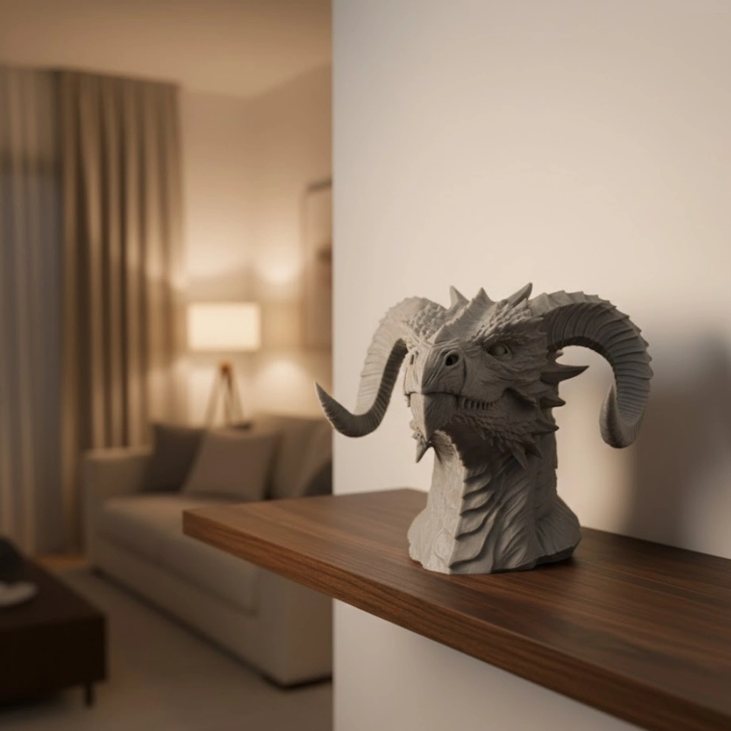 3d Ejderha Başı Heykeli Koleksiyonluk Dekoratif Figür 22x17 Cm ( Lisinya ) 3d Ejderha Başı Heykeli Koleksiyonluk Dekoratif Figür 22x17 Cm ( Lisinya )