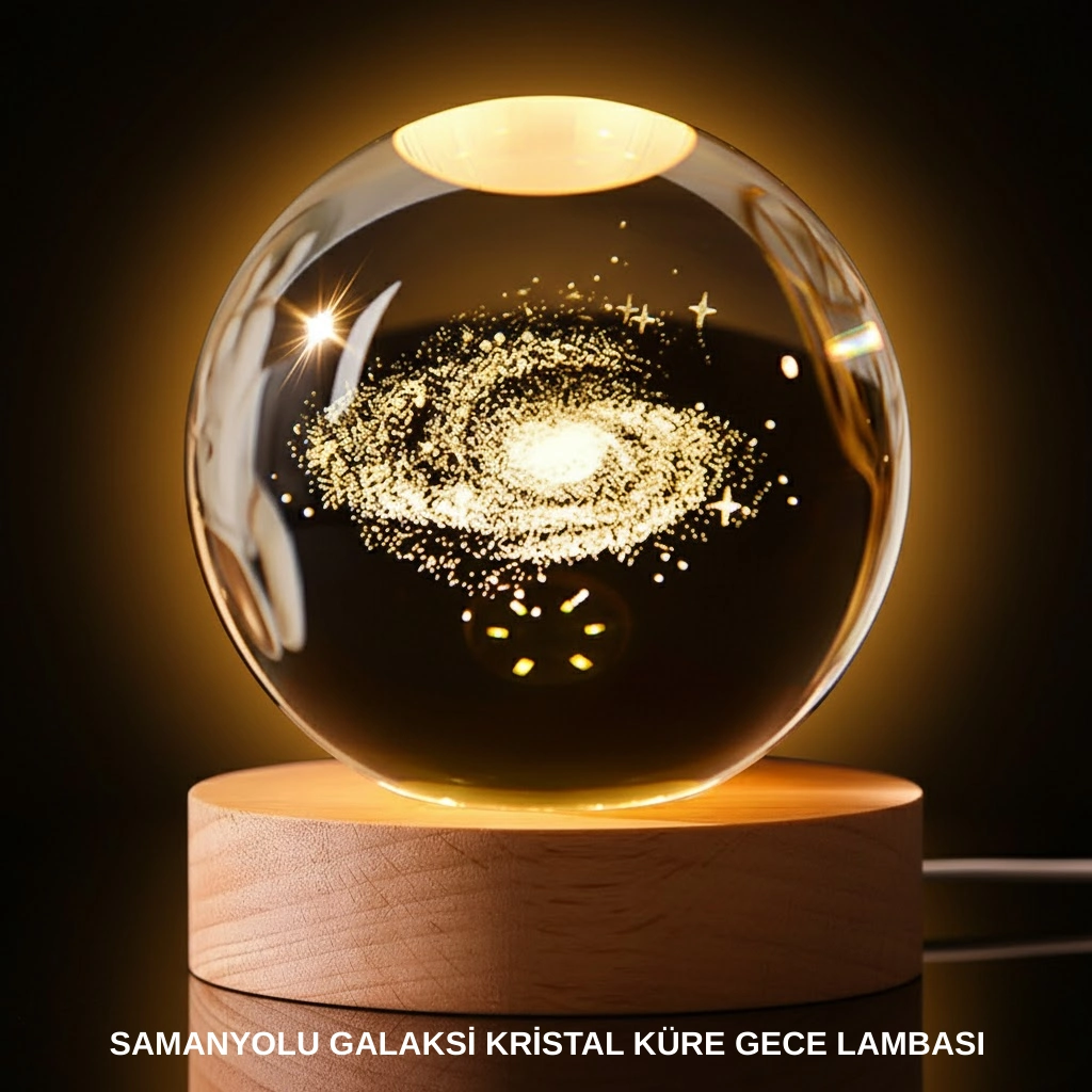 3d Samanyolu Galaksi Kristal Küre Usb Led Işıklı Ahşap Standlı Gece Lambası ( Lisinya ) 3d Samanyolu Galaksi Kristal Küre Usb Led Işıklı Ahşap Standlı Gece Lambası ( Lisinya )