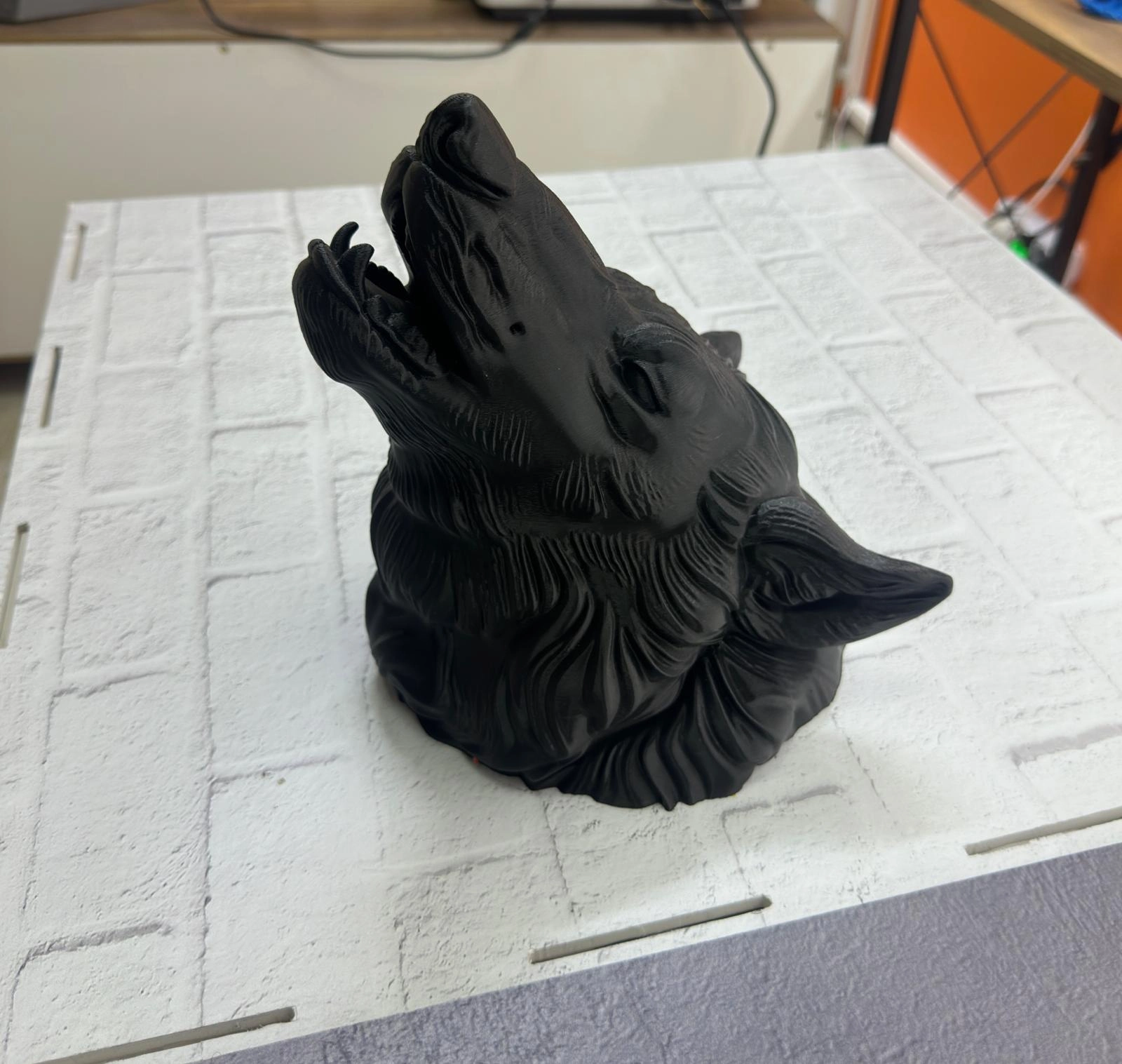 3d Siyah Ayı Başı Duvar Süsü Özel Tasarım Dekoratif Heykel 25x19 Cm ( Lisinya )