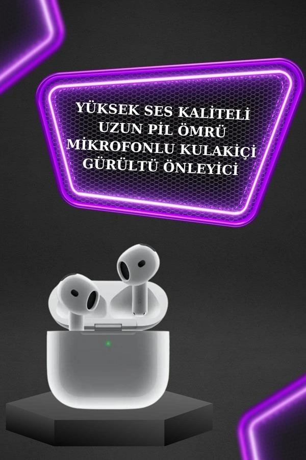3.nesil Tws Bluetooth Kulaklık Bluetooth Bağlantılı Akıllı Saat Amoled Ekran Plastik Hasır Kordon ( Lisinya )