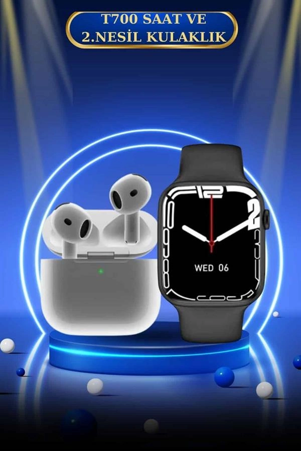 3.nesil Tws Bluetooth Kulaklık Ve Dokunmatik Ekran Akıllı Saat Sesli Görüşme ( Lisinya )