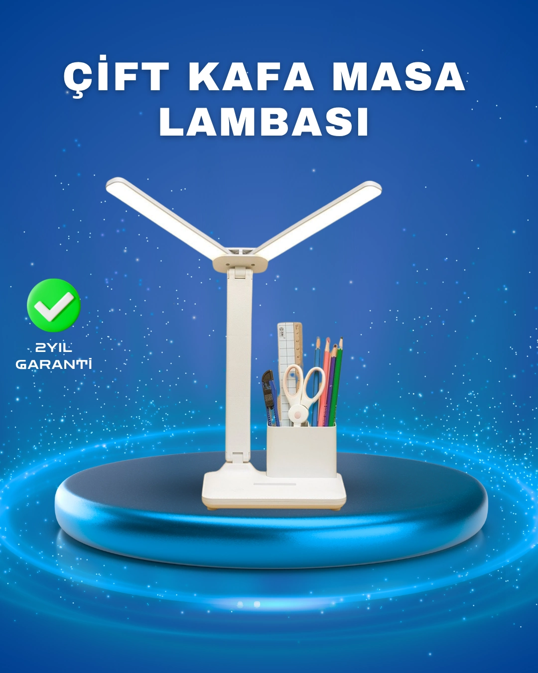 3’ü 1 Arada Çok Amaçlı Masa Lambası | Göz Yormayan Işık, Organizer Tasarım ( Lisinya )