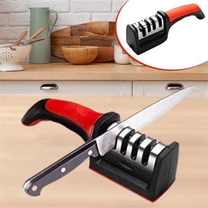 4 Aşamalı Kaymaz Tabanlı Hızlı Bıçak Ve Makas Bileme Aracı - Keskin Ve Pratik Kullanım ( Lisinya ) 4 Aşamalı Kaymaz Tabanlı Hızlı Bıçak Ve Makas Bileme Aracı - Keskin Ve Pratik Kullanım ( Lisinya )