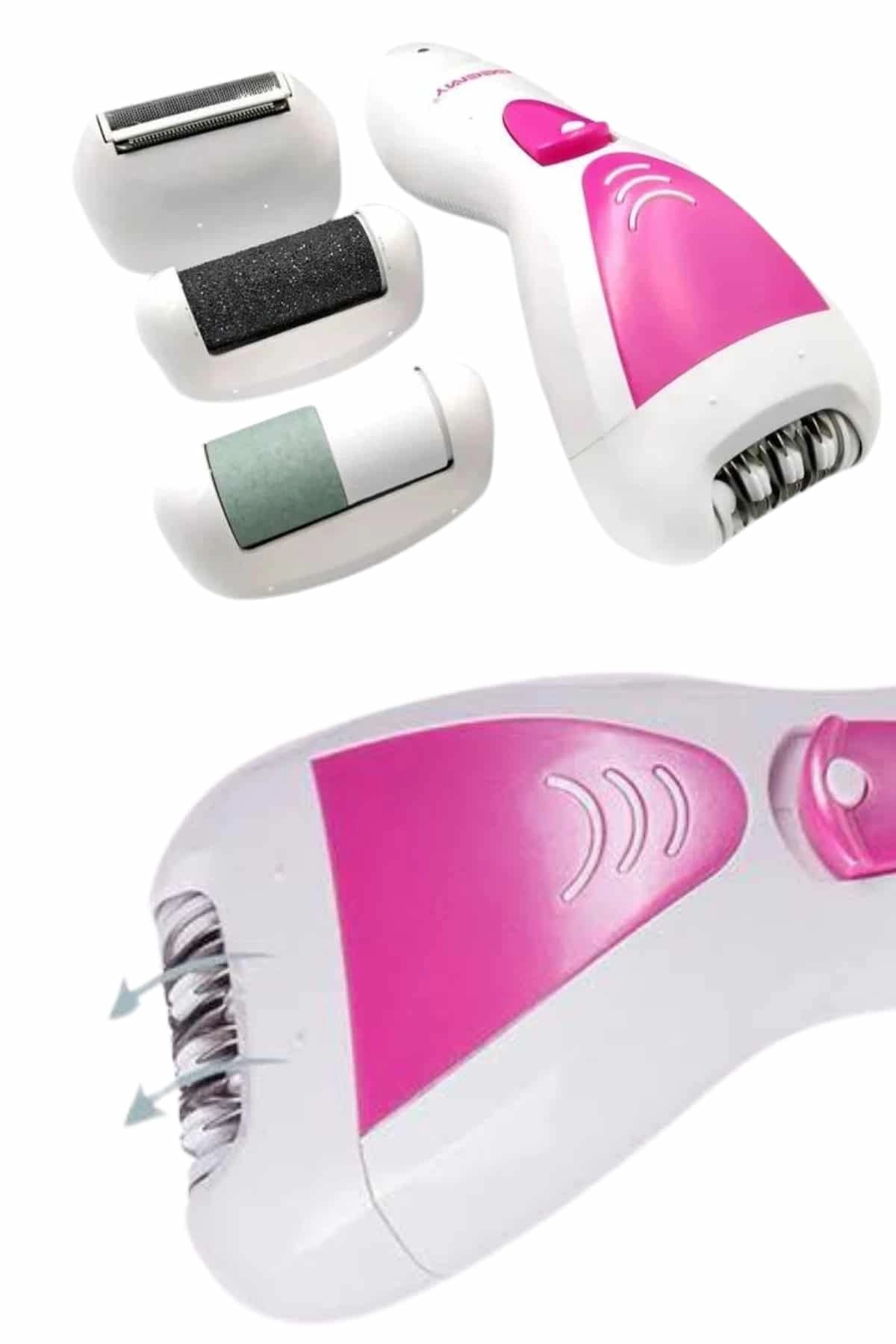 4 Başlıklı Bakım Cihazı Epilatör Tüy Alma Makinesi Topuk Törpüsü ( Lisinya )