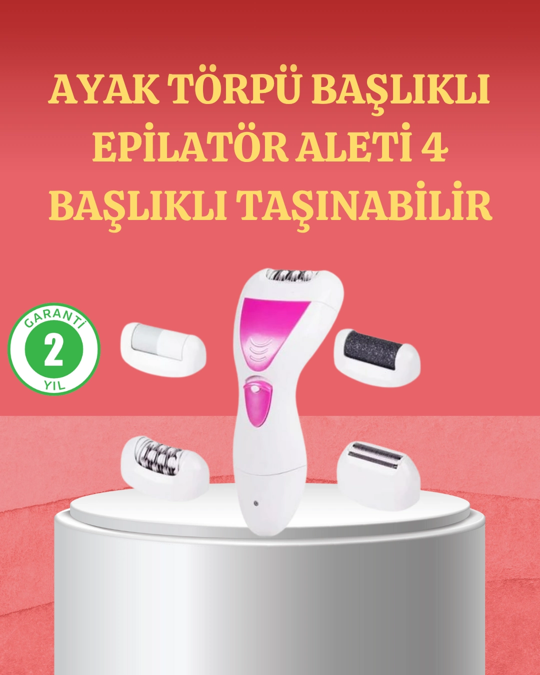 4 Başlıklı Kablosuz Şarjlı Epilasyon Cihazı ( Lisinya )