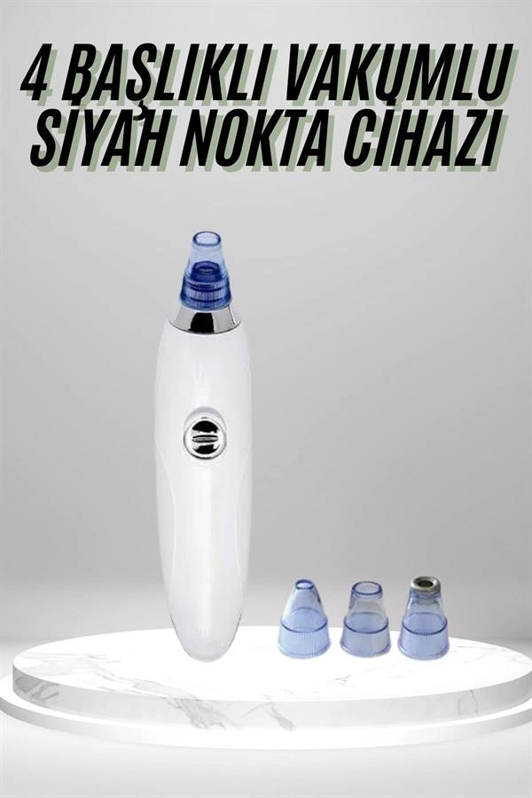 4 Başlıklı Pilli Vakumlu Siyah Nokta Temizleyici Akne Ve Sivilce Önleyici ( Lisinya )