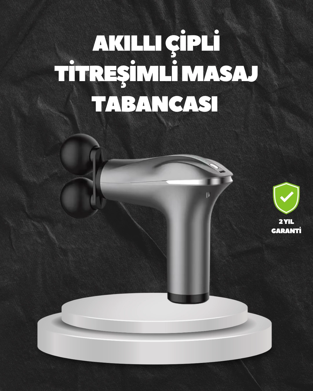 4 Başlıklı Şarjlı Masaj Tabancası Bel Sırt Boyun Bacak Kas Rahatlatıcı ( Lisinya )