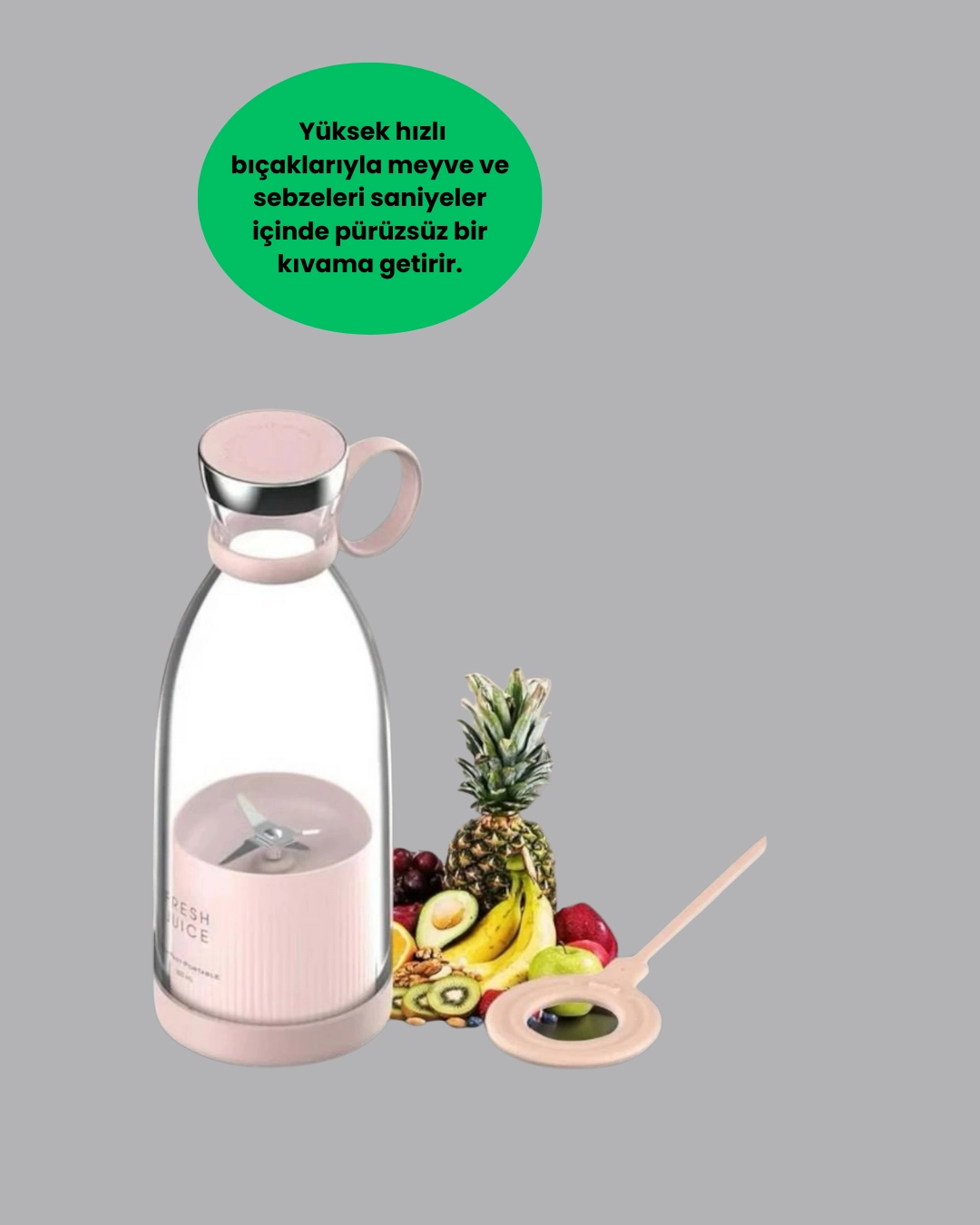 4 Bıçaklı Gıda Sınıfı Paslanmaz Çelik Taşınabilir Blender ( Lisinya ) 4 Bıçaklı Gıda Sınıfı Paslanmaz Çelik Taşınabilir Blender ( Lisinya )