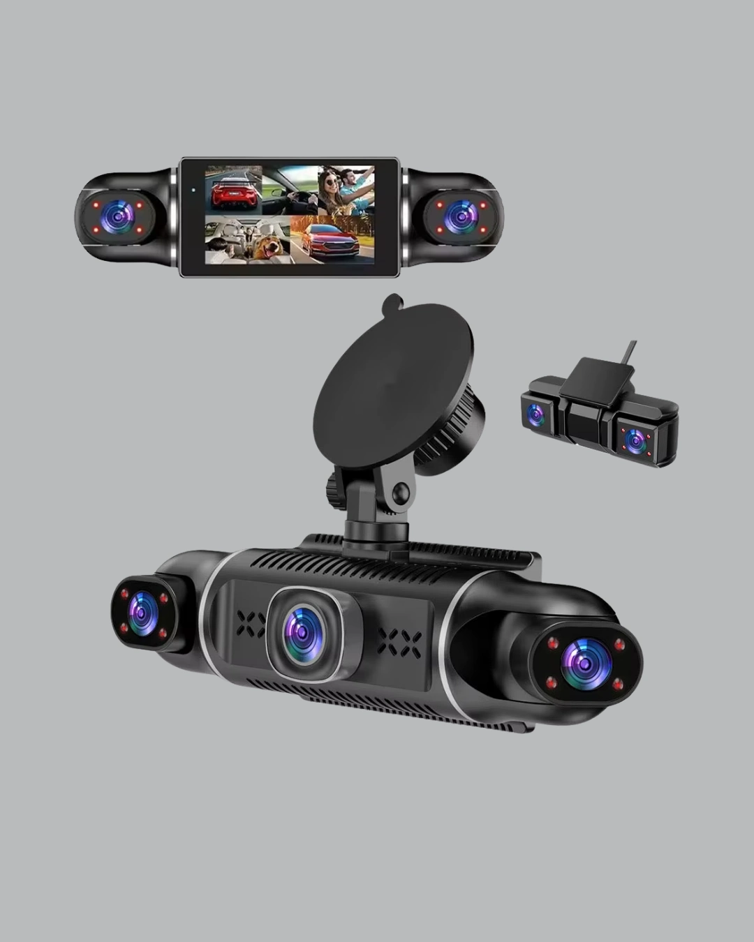 4 Kameralı Araç İçi Kamera 1080p Gps Takip Kablosuz Gece Görüşlü ( Lisinya )