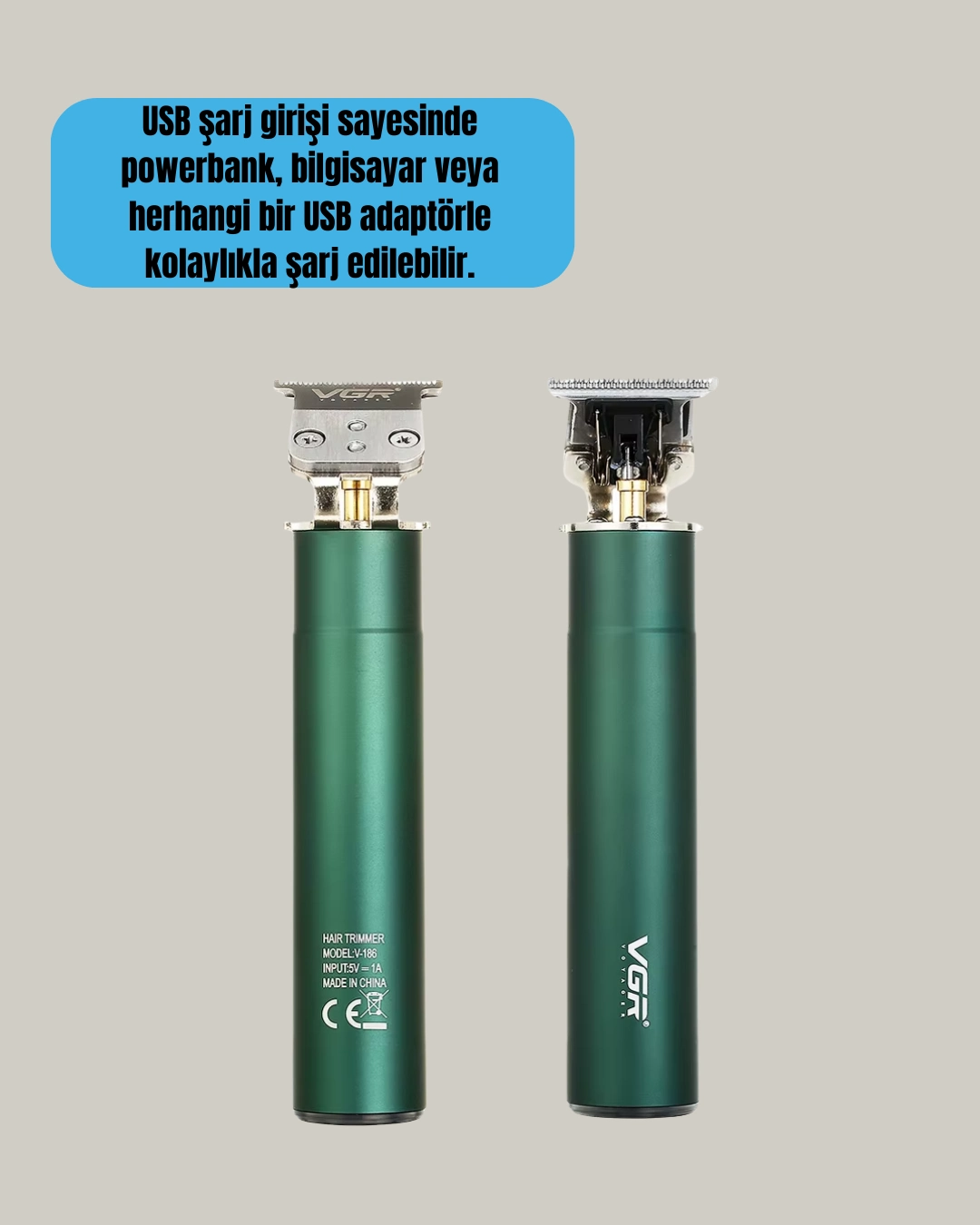 4 Limit Taraklı Ipx5 Su Geçirmez Saç Kesme Makinesi ( Lisinya )