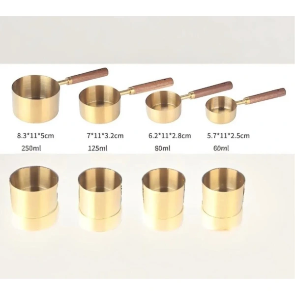 4'lü Ahşap Saplı Ölçü Kaşığı ( Lisinya ) 4'lü Ahşap Saplı Ölçü Kaşığı ( Lisinya )