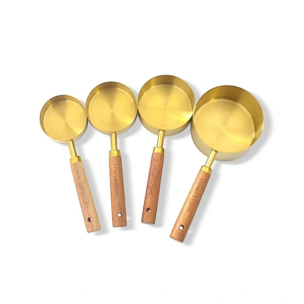 4'lü Ahşap Saplı Ölçü Kaşığı ( Lisinya ) 4'lü Ahşap Saplı Ölçü Kaşığı ( Lisinya )