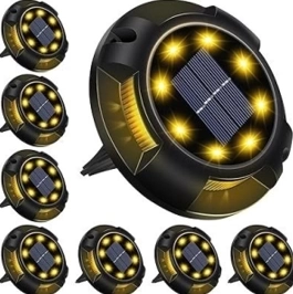 4'lü Solar Panelli Kazıklı Zemin Solar Ledi 8+4 Led Gün Işığı ( Lisinya )