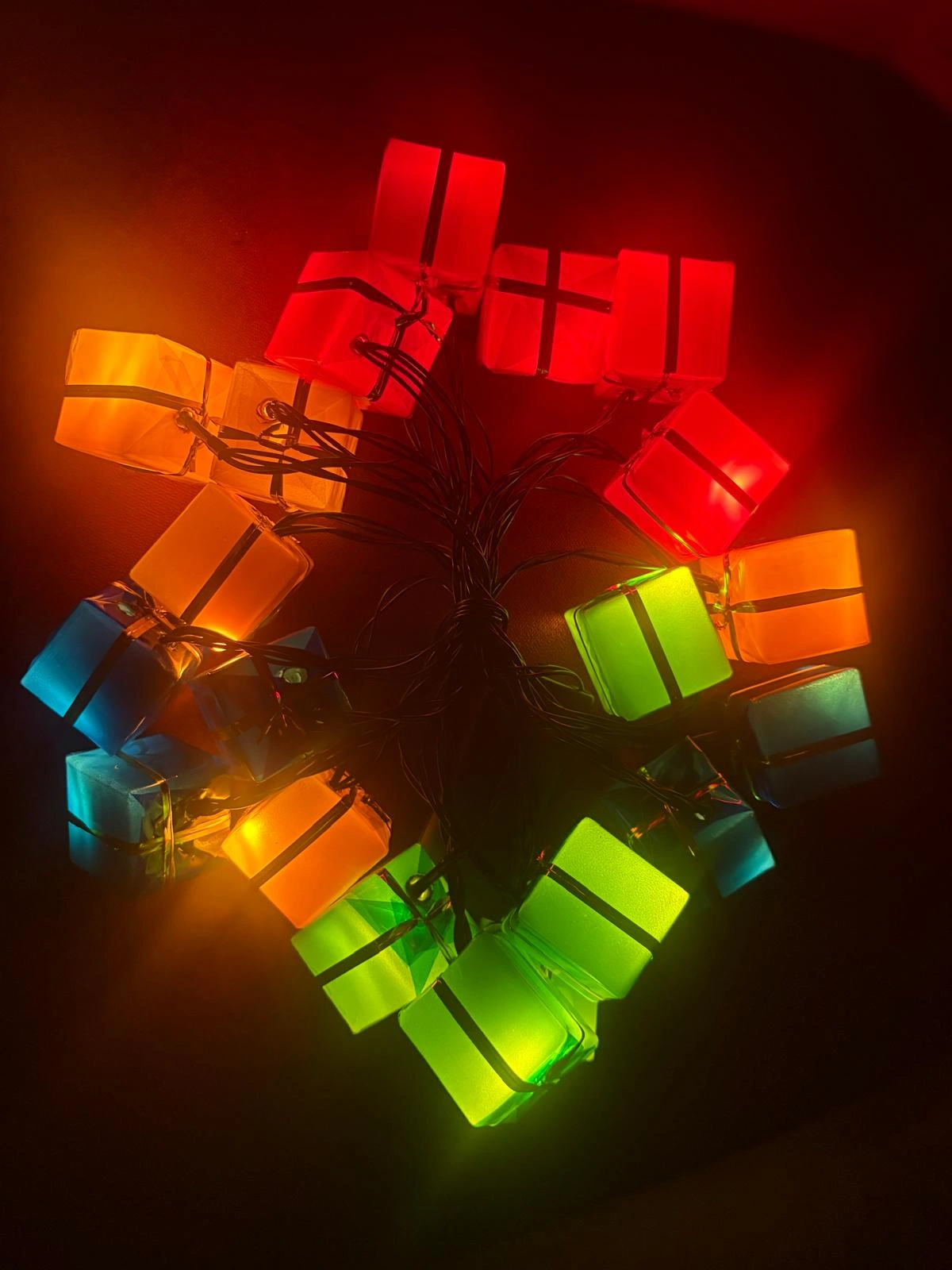 4 Metre 20 Led Pilli 2 Kademeli Hediye Kutusu Led Işık ( Lisinya )