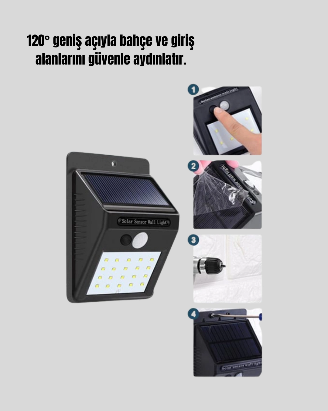 4 Modlu Solar Led Bahçe Ve Garaj Lambası ( Lisinya ) 4 Modlu Solar Led Bahçe Ve Garaj Lambası ( Lisinya )