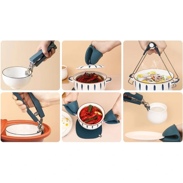 4 Parça Yanma Önleyici Mutfak Seti - Tencere Tabak Tutucu Ve Fırın Eldiveni ( Lisinya ) 4 Parça Yanma Önleyici Mutfak Seti - Tencere Tabak Tutucu Ve Fırın Eldiveni ( Lisinya )