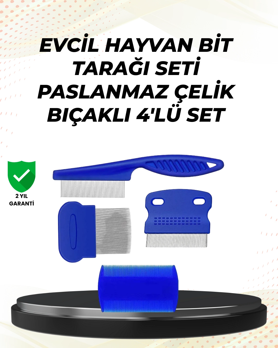 4 Parçalı Evcil Hayvan Tarak Seti – Paslanmaz Çelik Dişli, Ergonomik Saplı ( Lisinya ) 4 Parçalı Evcil Hayvan Tarak Seti – Paslanmaz Çelik Dişli, Ergonomik Saplı ( Lisinya )