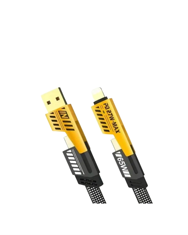 4'ü 1 Arada Metal Hızlı Veri Kablosu – 65w Güç, 27w İphone Desteği, 480mbps Aktarım ( Lisinya )