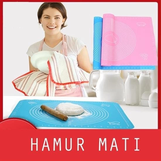 40*50 Cm Silikon Ölçekli Kullanımı Kolay Hamur Açma Matı Ekmek Mantı Makarna Hamuru Yoğurma ( Lisinya ) 40*50 Cm Silikon Ölçekli Kullanımı Kolay Hamur Açma Matı Ekmek Mantı Makarna Hamuru Yoğurma ( Lisinya )