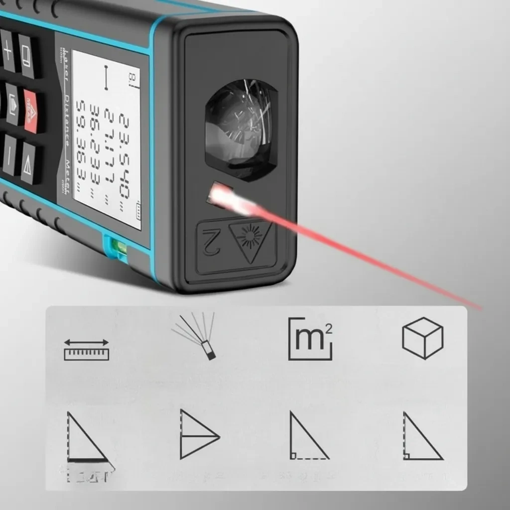 40 Metre Hassas Lazermetre Ölçer LCD Dijital Ekran Su Terazili Lazerli Mesafe Ölçüm Cihazı ( Lisinya ) 40 Metre Hassas Lazermetre Ölçer LCD Dijital Ekran Su Terazili Lazerli Mesafe Ölçüm Cihazı ( Lisinya )