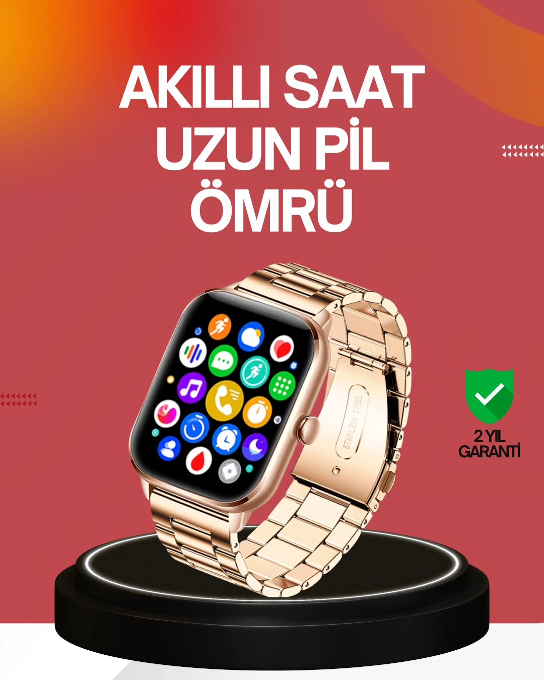 41 Mm Kavisli Kasa Akıllı Saat Ios Ve Android Uyumlu ( Lisinya )