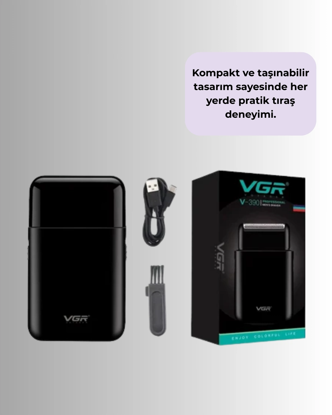 45 Dakika Çalışma Süreli Şarjlı Tıraş Makinesi | Abs Gövdeli ( Lisinya )