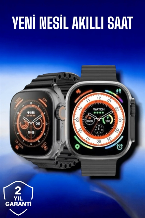 45 Mm Gri Kasa Ultra Akıllı Saat Sesli Görüşme, Sağlık Takibi, Suya Dayanıklı ( Lisinya )