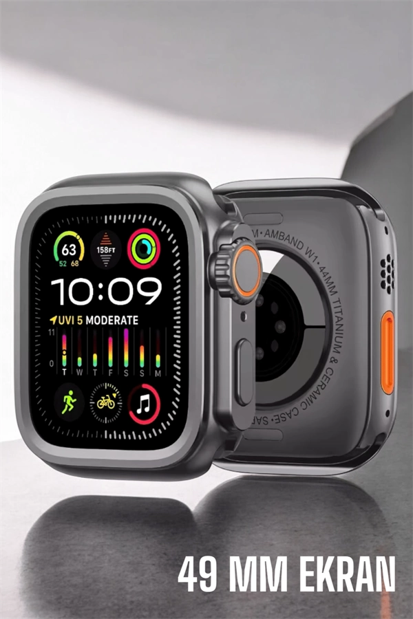 45 Mm Gri Kasa Ultra Akıllı Saat Sesli Görüşme, Sağlık Takibi, Suya Dayanıklı ( Lisinya )